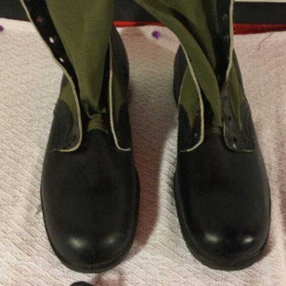 VIETNAM 1960s CIC H/W SPIKE PROTECTED GREEN JUNGLE COMBAT sz13XN BOOTS SI 587 main image 8